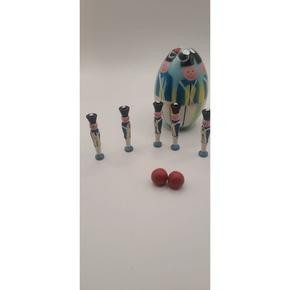 VINTAGE Polish Nutcracker Soldier Nesting Egg 9Wooden Soldiers, Holiday, Toy - Picture 10 of 10